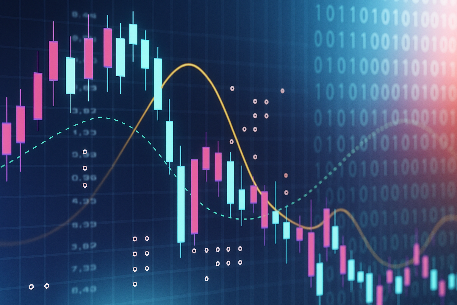 ギャンブル収入を資産運用に回すイメージを示す金融市場の画像